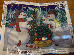 SNOWMEN 5D 30X40 ROUND