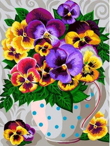 PANSIES 5D 45X35cm FULL ROUND