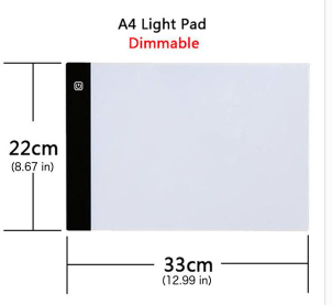 A4 LED LIGHT PAD 9X13" WITH STAND