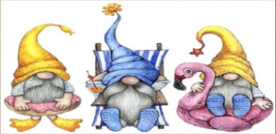 BEACH GNOMES 5D 35X45cm ROUND
