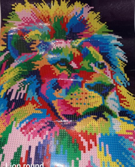 COLORFUL LION 30X40cm 5D 1% PARTIAL