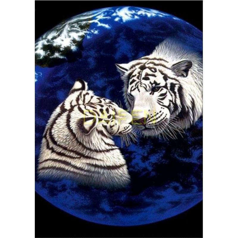 TIGER PLATE 30X40cm 5D FULL ROUND